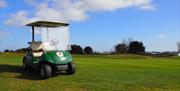 Great Yarmouth & Caister Golf Club buggy on the golf course